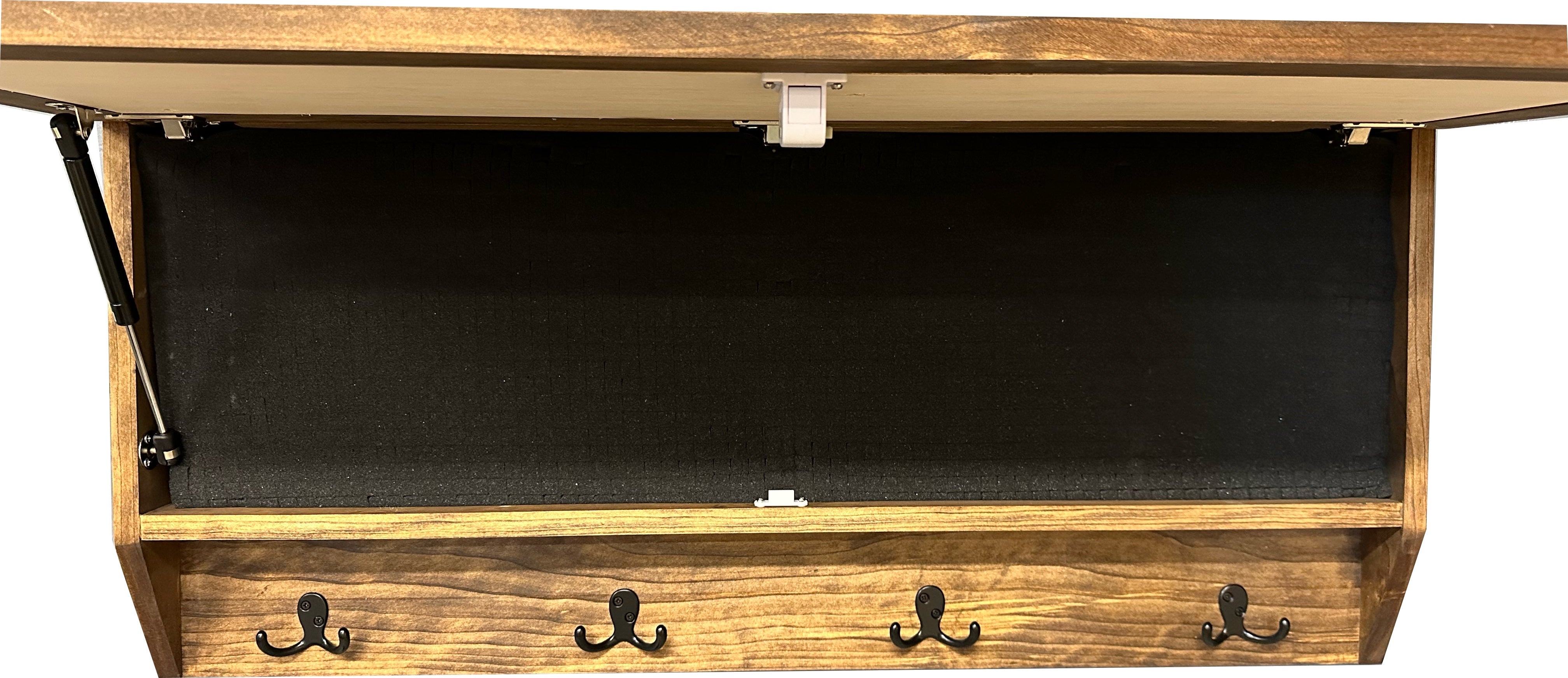 Moose Hunting Hidden Gun Storage Coat Rack Concealment Shelf by Bellewood Designs - product image 11 for Resin Society