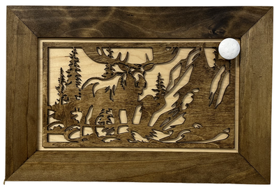 Moose in the Woods Gun Concealment Furniture by Bellewood Designs - product image 11 for Resin Society