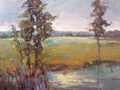 Morning on the Marsh Artist Enhanced Canvas Print by John Beard Collection - main product image for Resin Society