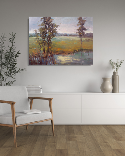 Morning on the Marsh Artist Enhanced Canvas Print by John Beard Collection - product image 3 for Resin Society