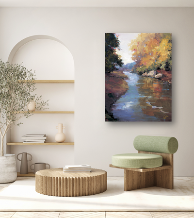 Mountain Stream Artist Enhanced Canvas Print by John Beard Collection - product image 3 for Resin Society