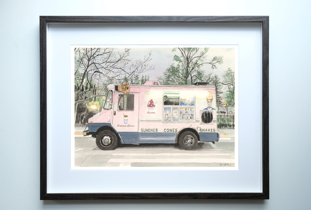 Mister Softee at Dusk, Street Scene by Art By Francis - product image 3 for Resin Society