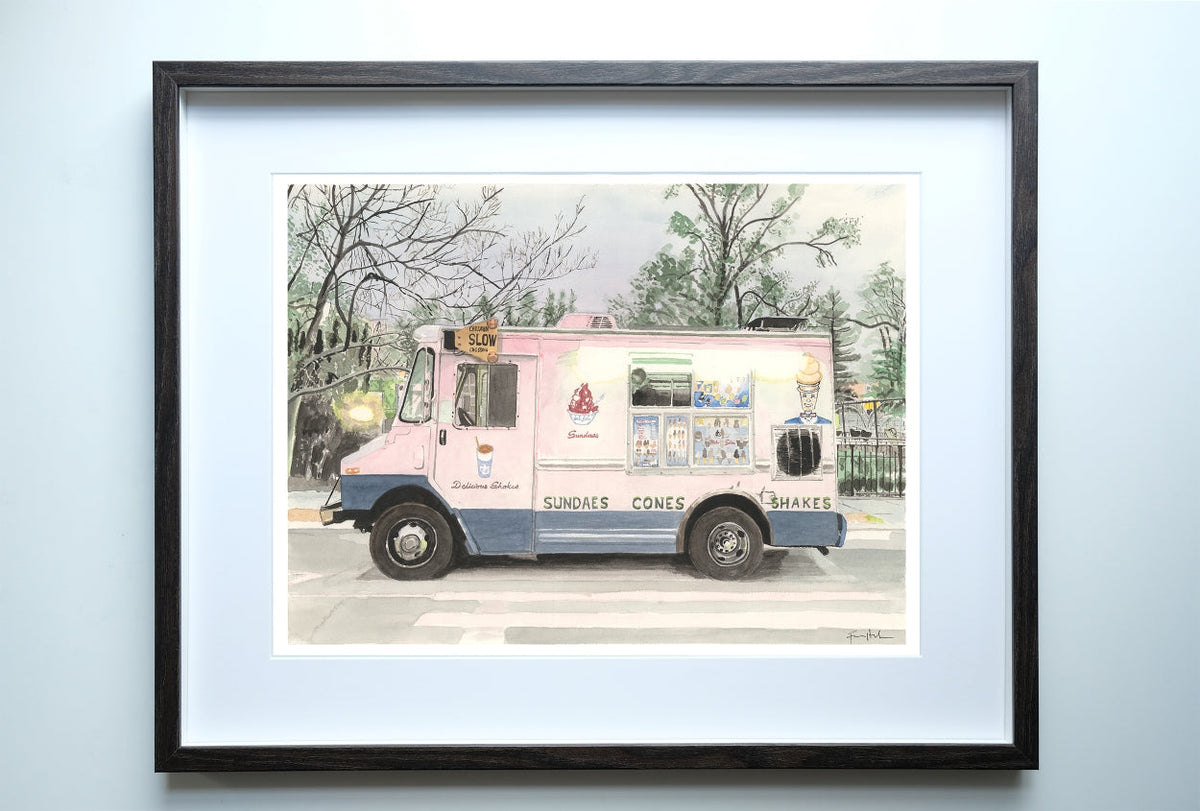 Mister Softee at Dusk, Street Scene by Art By Francis - product image 3 for Resin Society