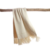 Designer Fringed Striped Throw by Homelosophy