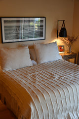 Multi Striped Natural Throw Blanket by Homelosophy