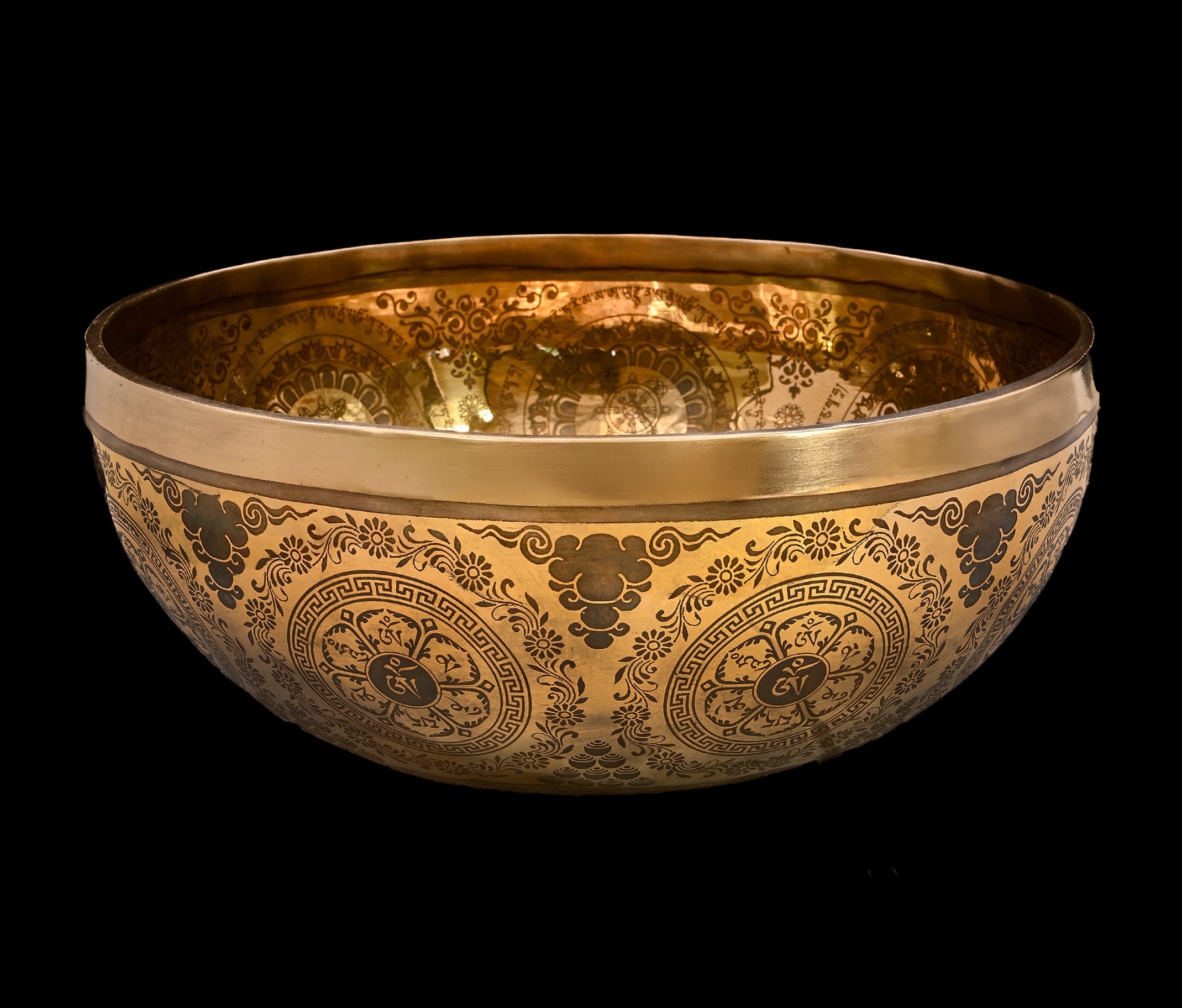 New Etched Jambati White Tara Singing Bowl A2 112Hz 11" N16075 by Bodhisattva Trading Company - product image 4 for Resin Society