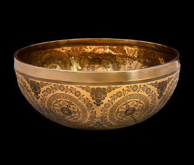 New Etched Jambati White Tara Singing Bowl A2 112Hz 11" N16075 by Bodhisattva Trading Company - product image 4 for Resin Society