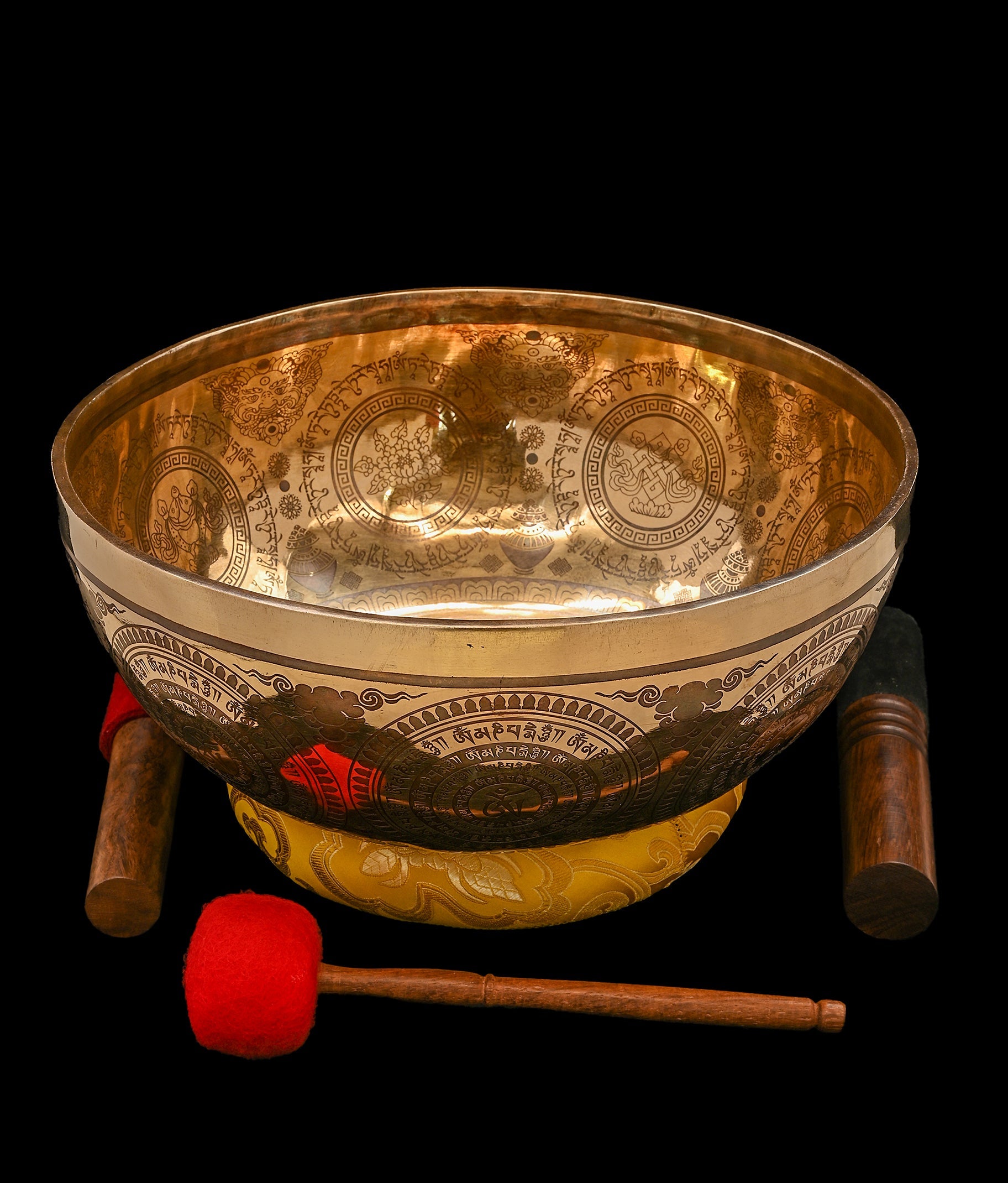 New Etched Jambati Tara Singing Bowl G#3 104Hz (CP) 11 1/4" N16222 by Bodhisattva Trading Company - main product image for Resin Society