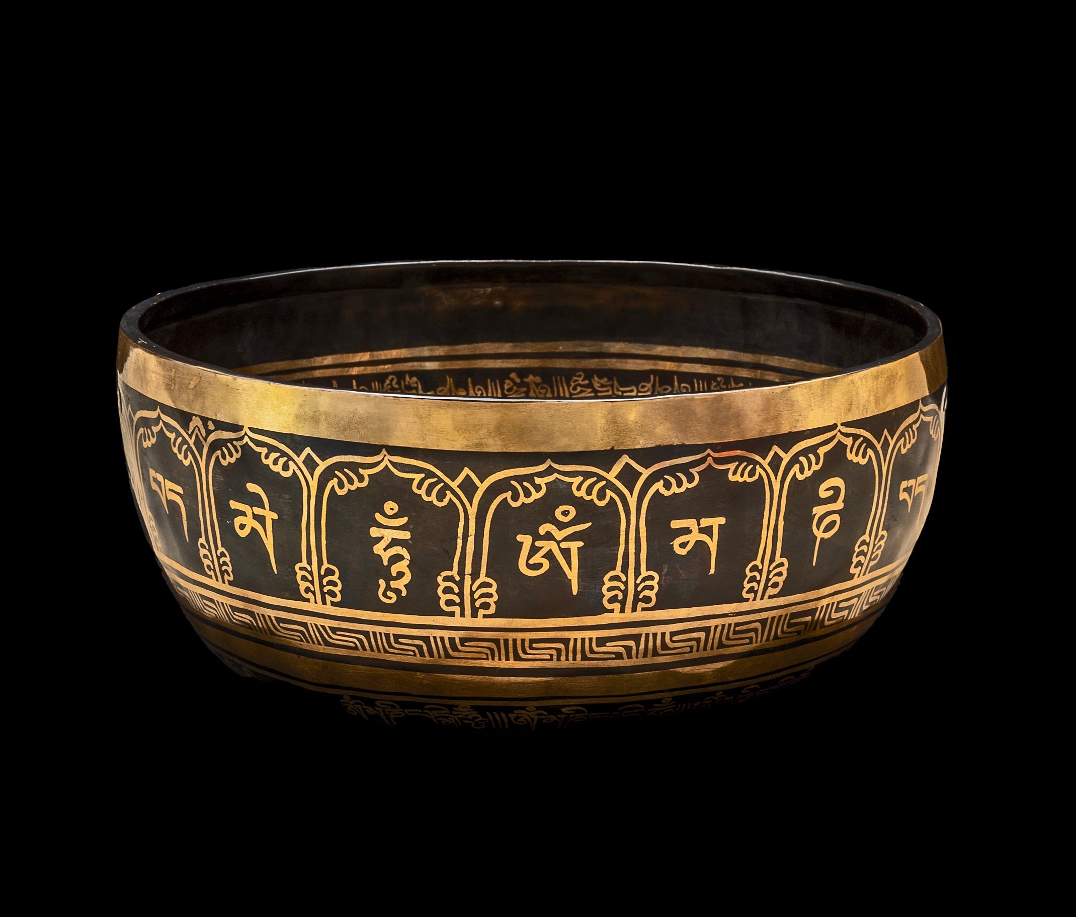 New Jambati Black Painted Chakra Singing Bowl A#2 116Hz (Near Concert by Bodhisattva Trading Company - product image 3 for Resin Society