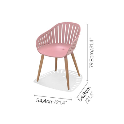 Nassau Carver Armchair in Peony Pink Social Plastic® - 2pc by LifestyleGarden US - product image 9 for Resin Society