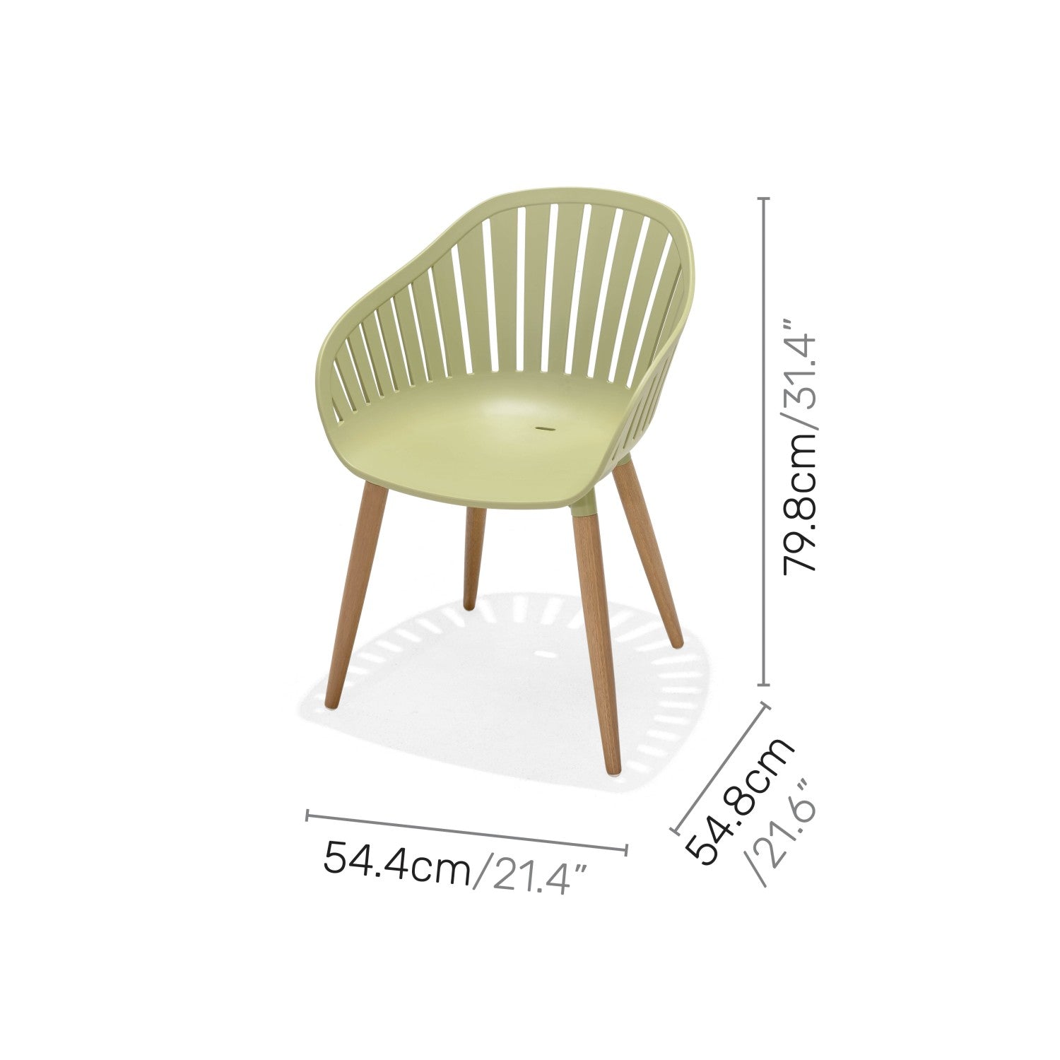 Nassau 5 Piece Square Dining Set – Sage Green Social Plastic® by LifestyleGarden US - product image 6 for Resin Society