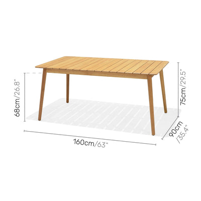 Nassau 7 Piece Rectangular Dining Set – Sage Green Social Plastic® by LifestyleGarden US - product image 6 for Resin Society