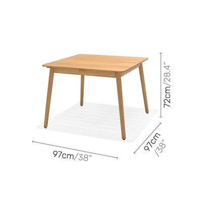 Nassau Square Hardwood Table by LifestyleGarden US - product image 10 for Resin Society