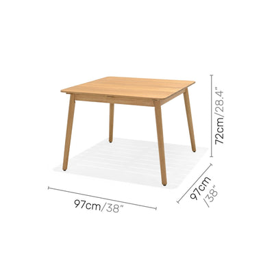 Nassau 5 Piece Square Dining Set – Sage Green Social Plastic® by LifestyleGarden US - product image 7 for Resin Society