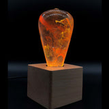 Nebula Resin LED Table Lamp with wooden base by EP Designlab