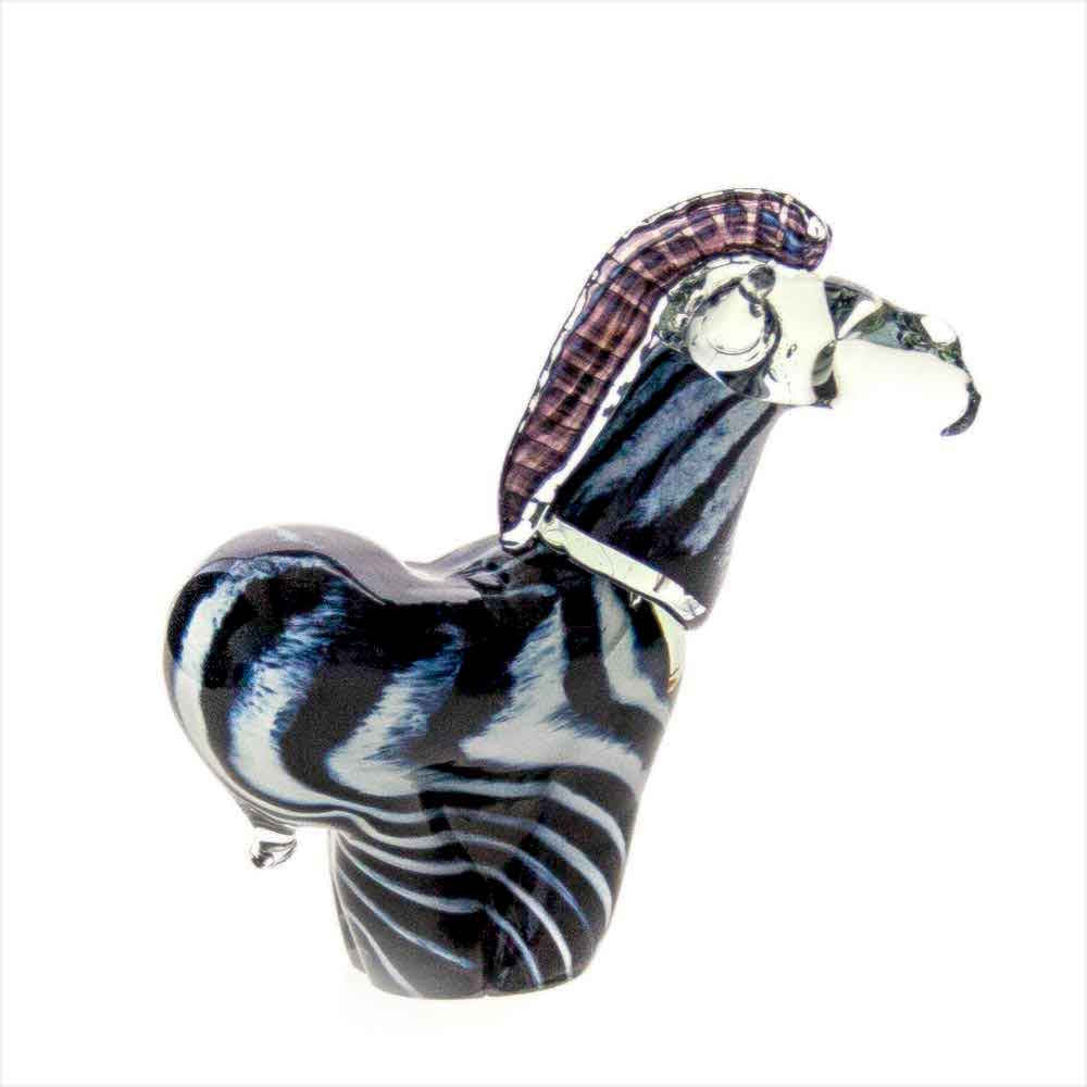 Hand Blown Glass Zebra by Mbare Ltd - main product image for Resin Society