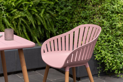 Nassau Bistro Set – Peony Pink Social Plastic® - 3pc by LifestyleGarden US - product image 3 for Resin Society