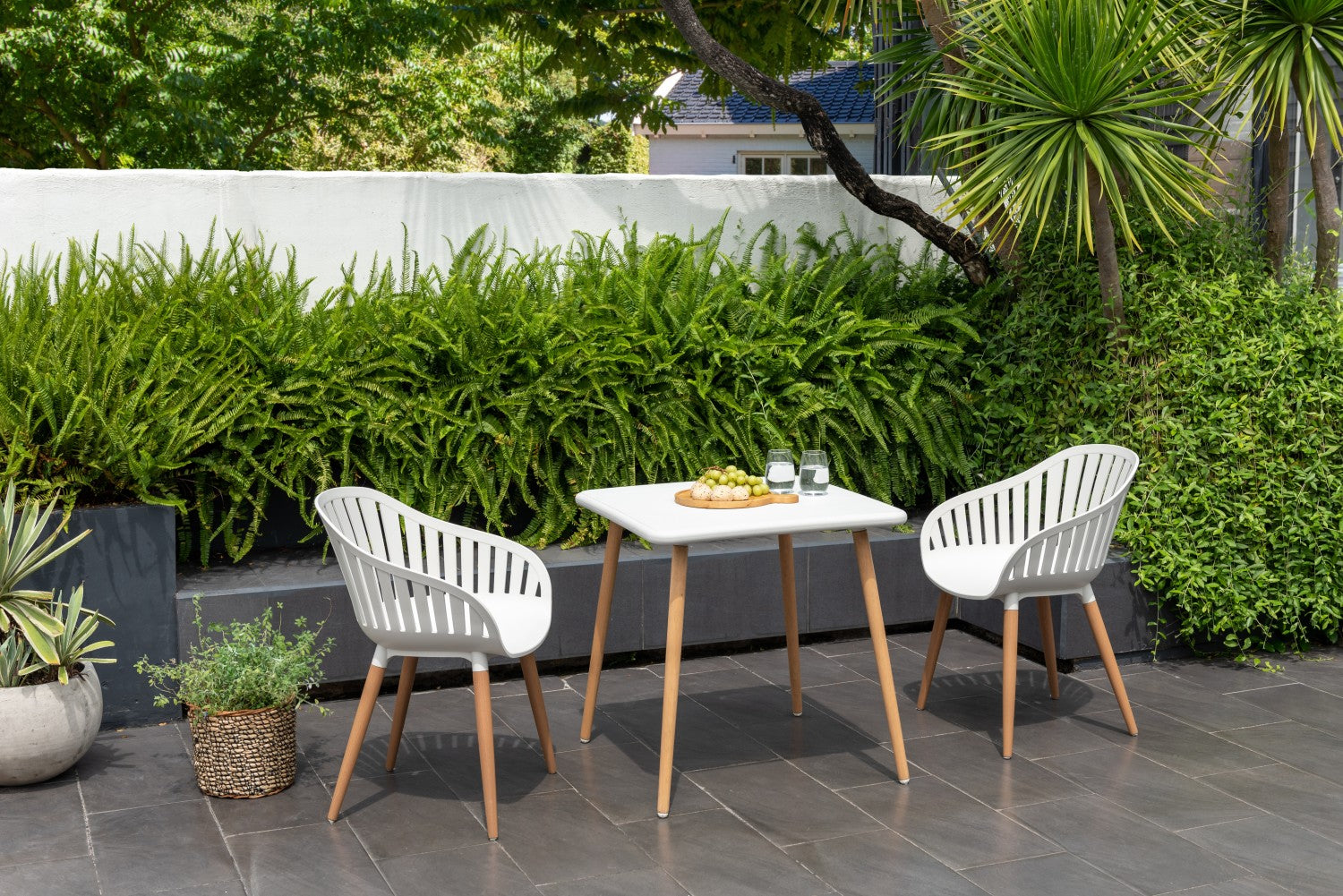 Nassau 3pc Bistro Set – White Social Plastic® by LifestyleGarden US - main product image for Resin Society