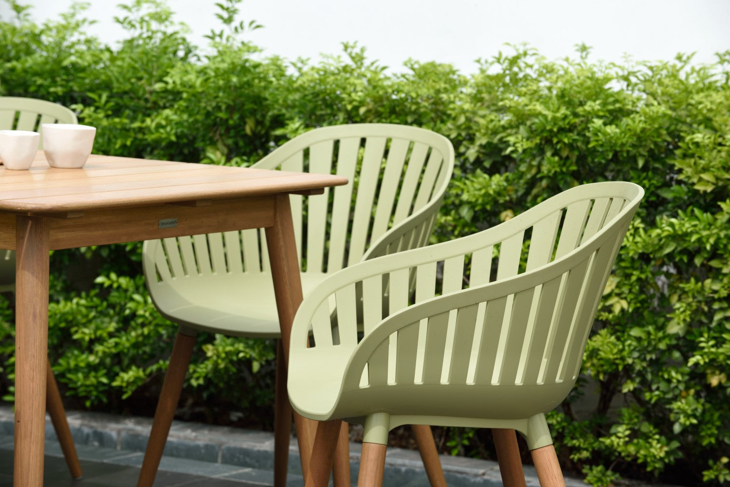 Nassau 5 Piece Square Dining Set – Sage Green Social Plastic® by LifestyleGarden US - product image 4 for Resin Society