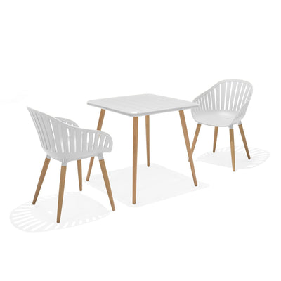 Nassau 3pc Bistro Set – White Social Plastic® by LifestyleGarden US - product image 5 for Resin Society