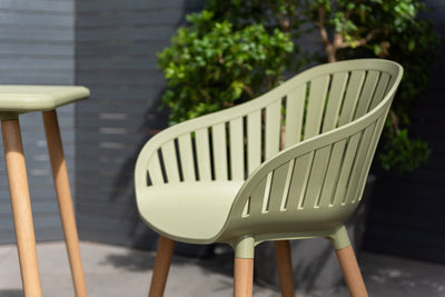 Nassau Carver Armchair In Sage Green Social Plastic® - 2pc by LifestyleGarden US - main product image for Resin Society