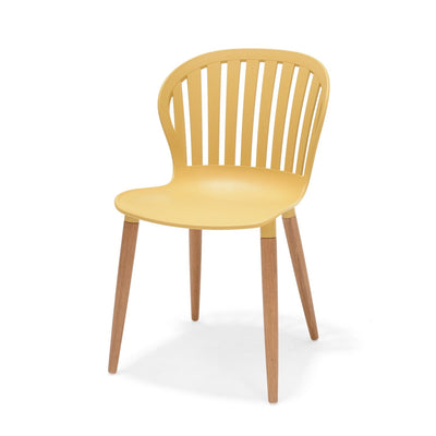 Nassau Side Chair in Honey Yellow Social Plastic® - 2pc by LifestyleGarden US - product image 4 for Resin Society