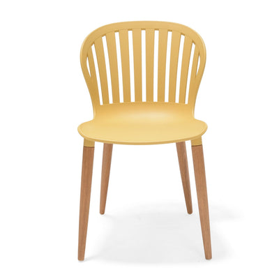 Nassau Side Chair in Honey Yellow Social Plastic® - 2pc by LifestyleGarden US - product image 5 for Resin Society