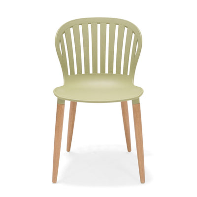 Nassau Side Chair In Sage Green Social Plastic® - 2pc by LifestyleGarden US - product image 6 for Resin Society