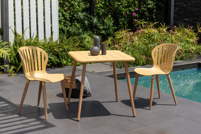 Nassau Square Table – Honey Yellow Social Plastic® by LifestyleGarden US - main product image for Resin Society