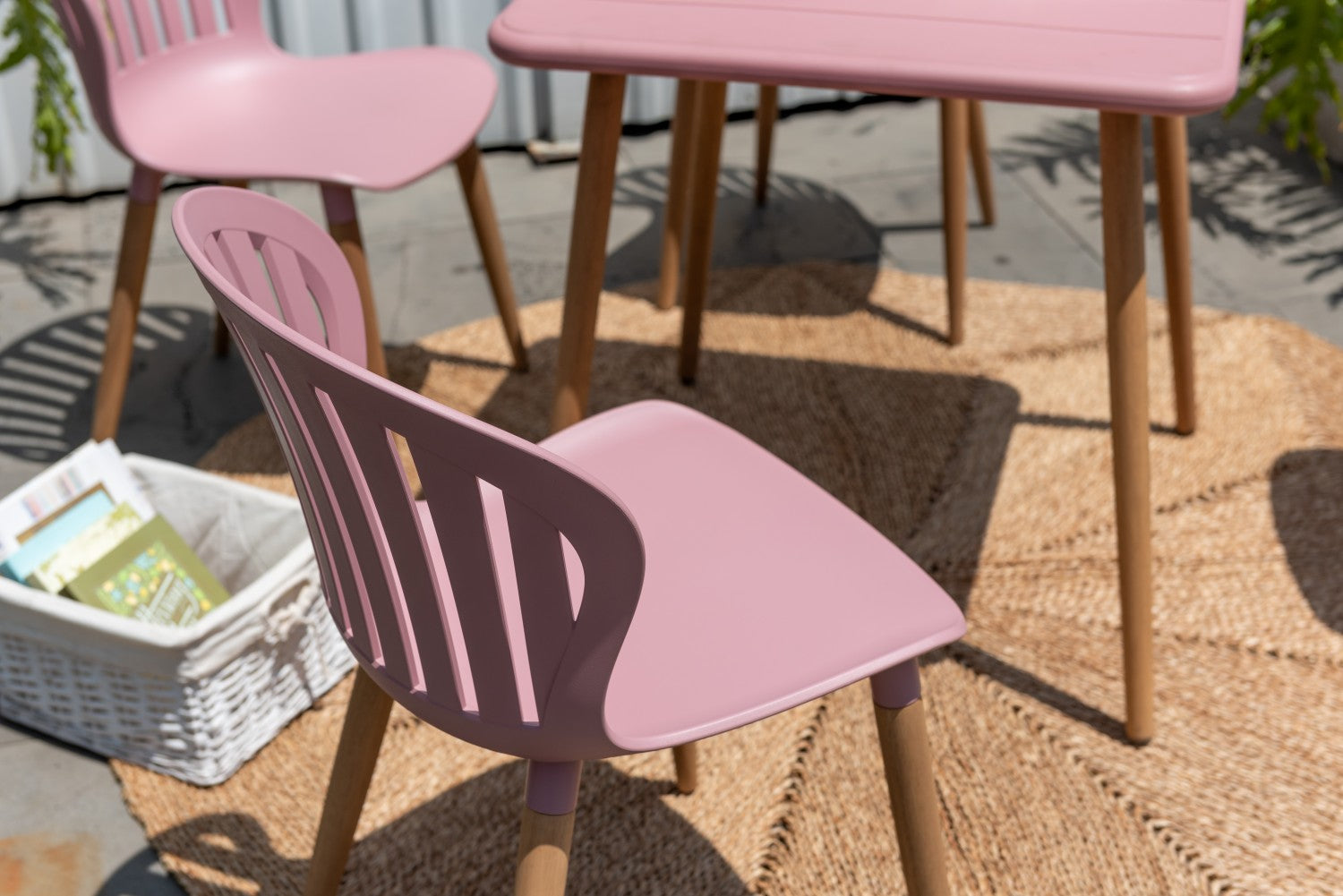 Nassau Side Chair in Peony Pink Social Plastic®- 2pc by LifestyleGarden US - product image 3 for Resin Society