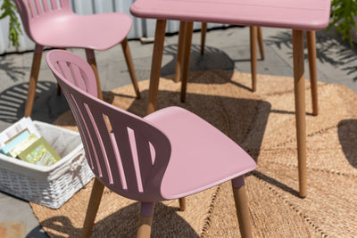 Nassau Side Chair in Peony Pink Social Plastic®- 2pc by LifestyleGarden US - product image 3 for Resin Society