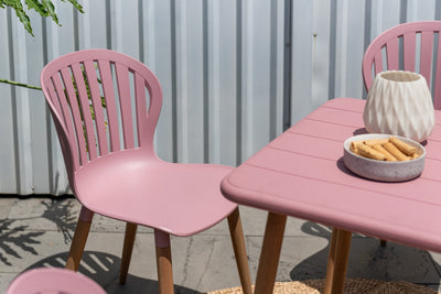 Nassau Side Chair in Peony Pink Social Plastic®- 2pc by LifestyleGarden US - main product image for Resin Society