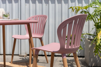 Nassau Side Chair in Peony Pink Social Plastic®- 2pc by LifestyleGarden US - product image 2 for Resin Society