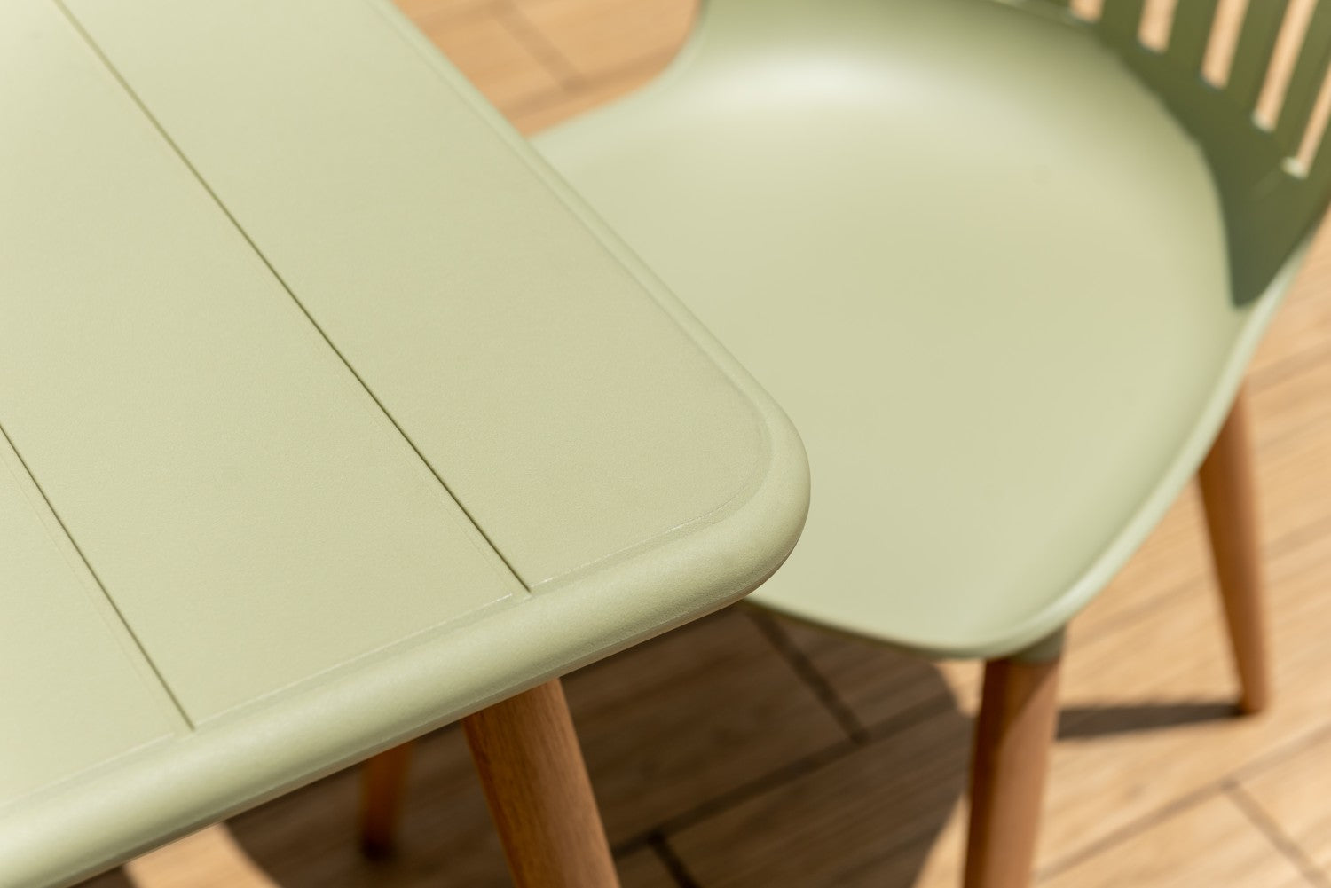 Nassau Square Table – Sage Green Social Plastic® by LifestyleGarden US - product image 3 for Resin Society