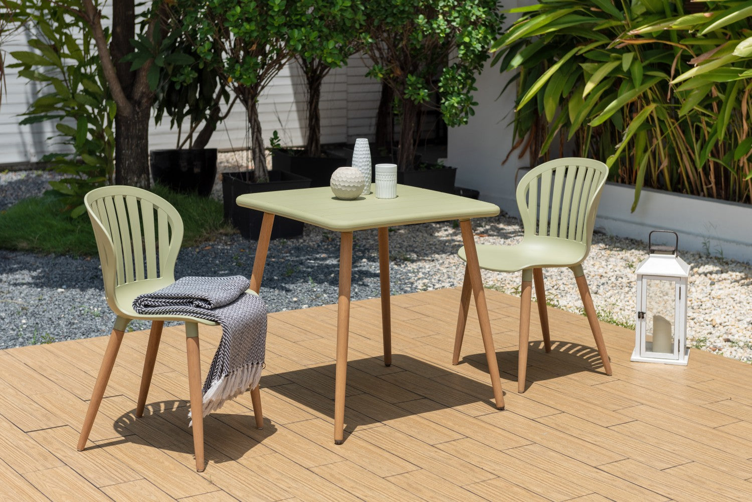 Nassau Square Table – Sage Green Social Plastic® by LifestyleGarden US - main product image for Resin Society
