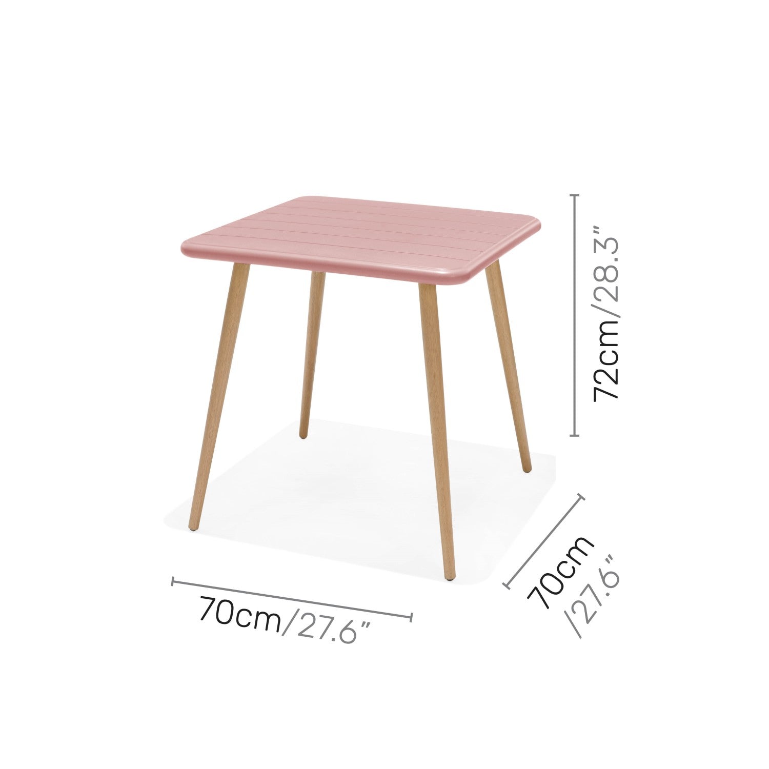 Nassau Bistro Set – Peony Pink Social Plastic® - 3pc by LifestyleGarden US - product image 7 for Resin Society