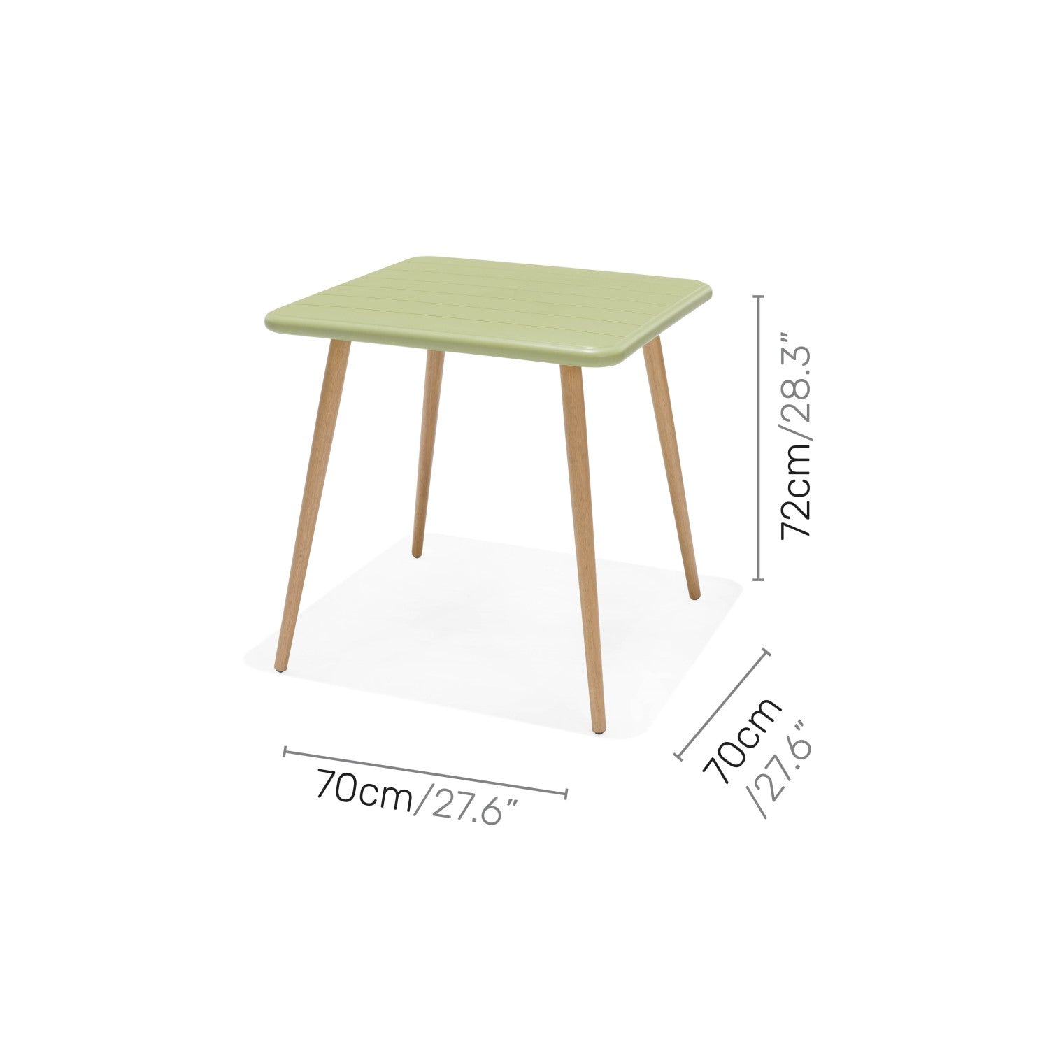 Nassau Square Table – Sage Green Social Plastic® by LifestyleGarden US - product image 9 for Resin Society
