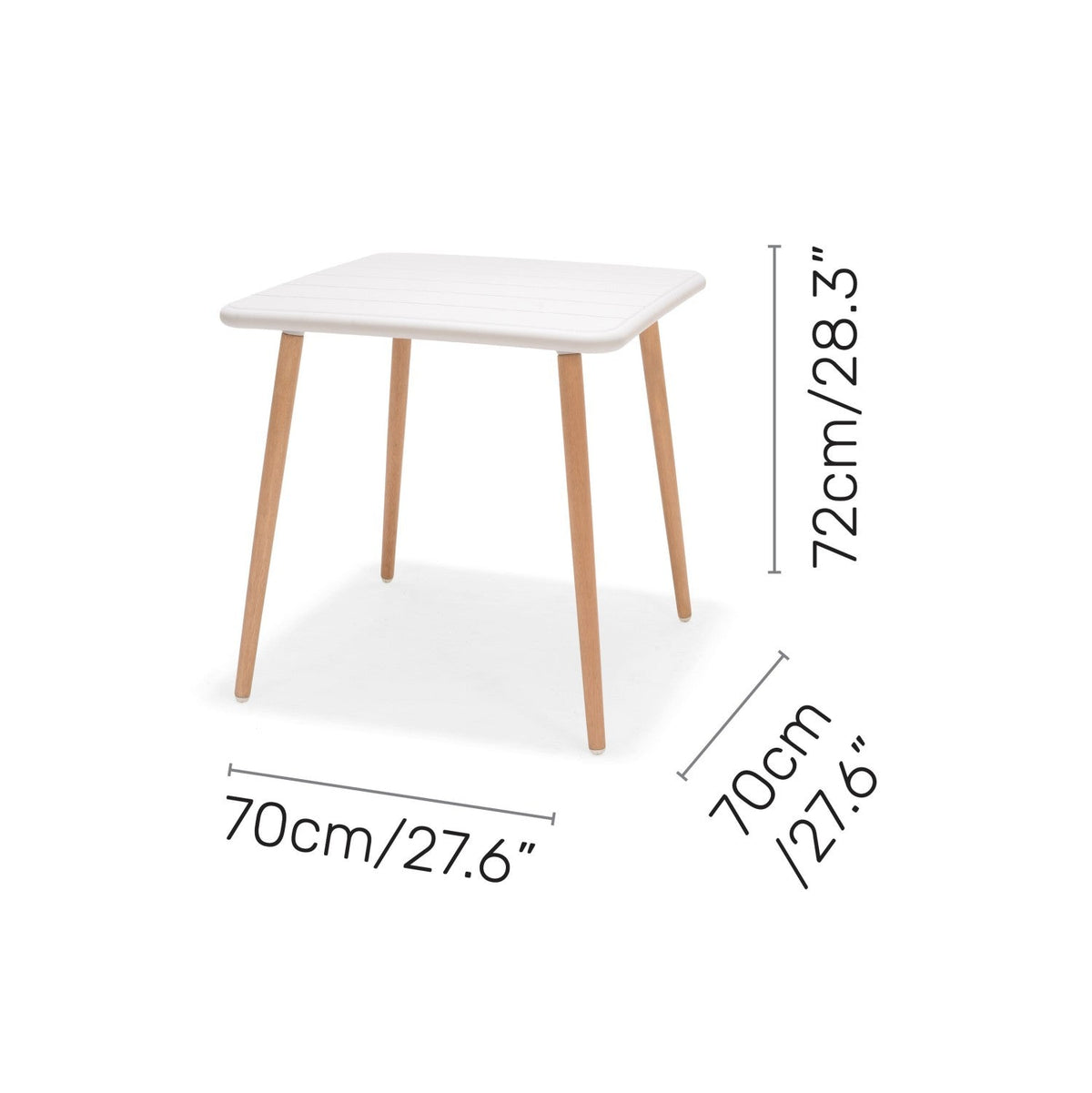 Nassau 3pc Bistro Set – White Social Plastic® by LifestyleGarden US - product image 6 for Resin Society