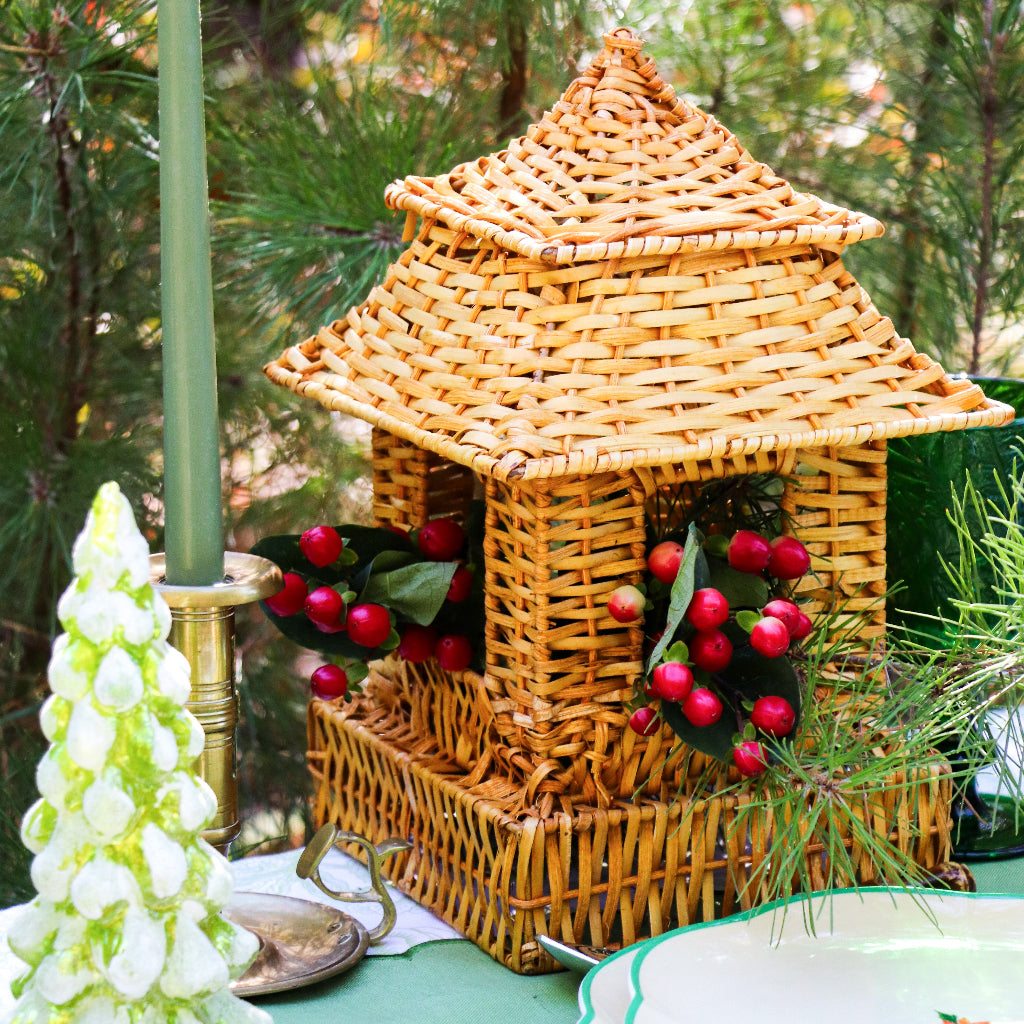 10 (+1 Free Bonus) Small Natural Rattan Pagoda Lanterns - Handmade by Ro'Table - product image 7 for Resin Society