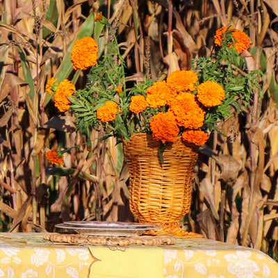 Natural Rattan Urn Vase
