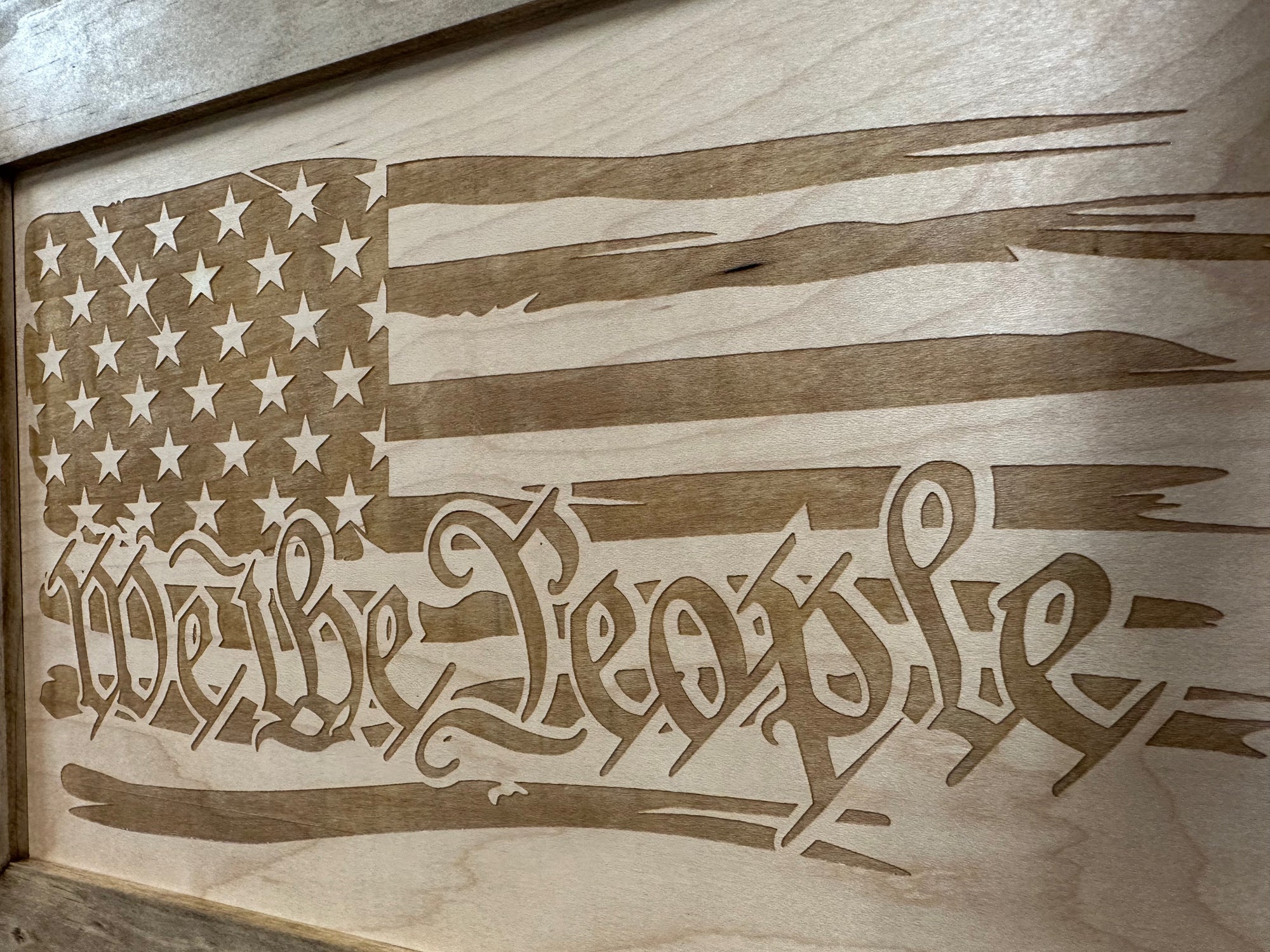 American Flag Gun Cabinet We The People Decorative and Secure Hidden by Bellewood Designs - product image 10 for Resin Society