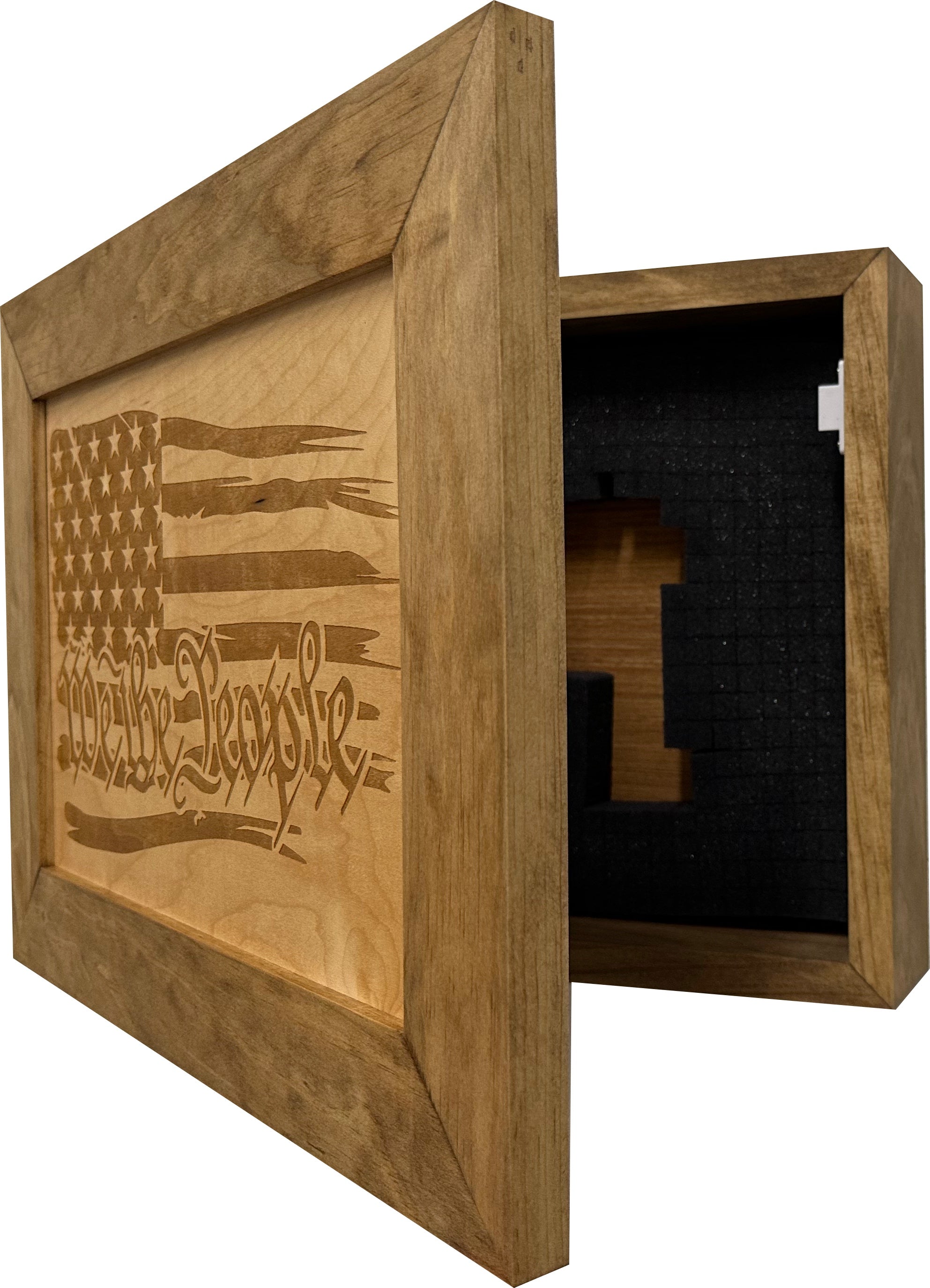 American Flag Gun Cabinet We The People Decorative and Secure Hidden by Bellewood Designs - product image 5 for Resin Society