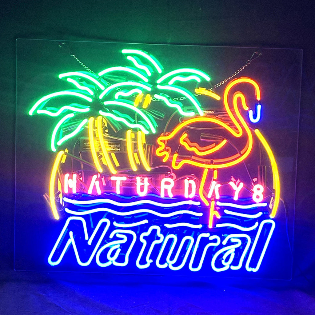 Natural Days Flaminigo Palm Tree Neon_Signs by Neon Signs Land - main product image for Resin Society