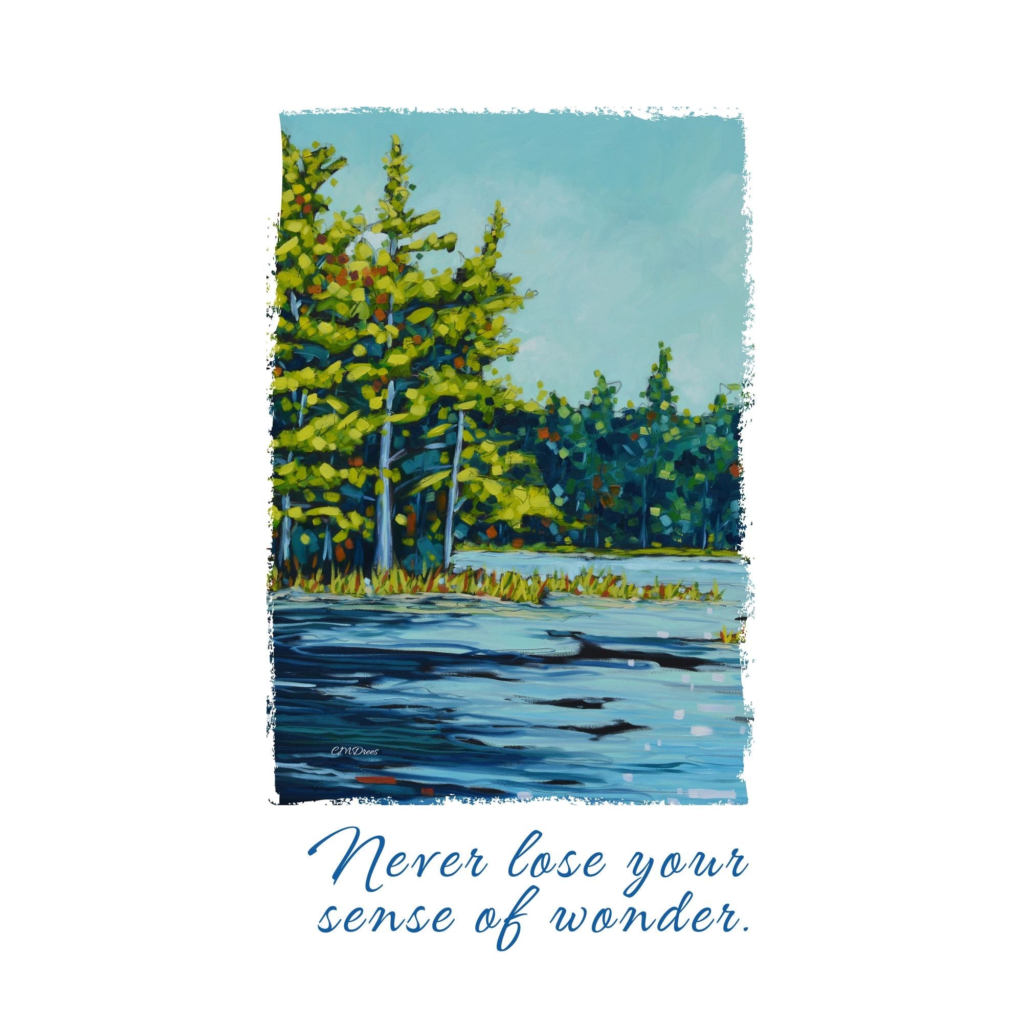 Dish Towel - "Never Lose your Sense of Wonder" detail image - Resin Society