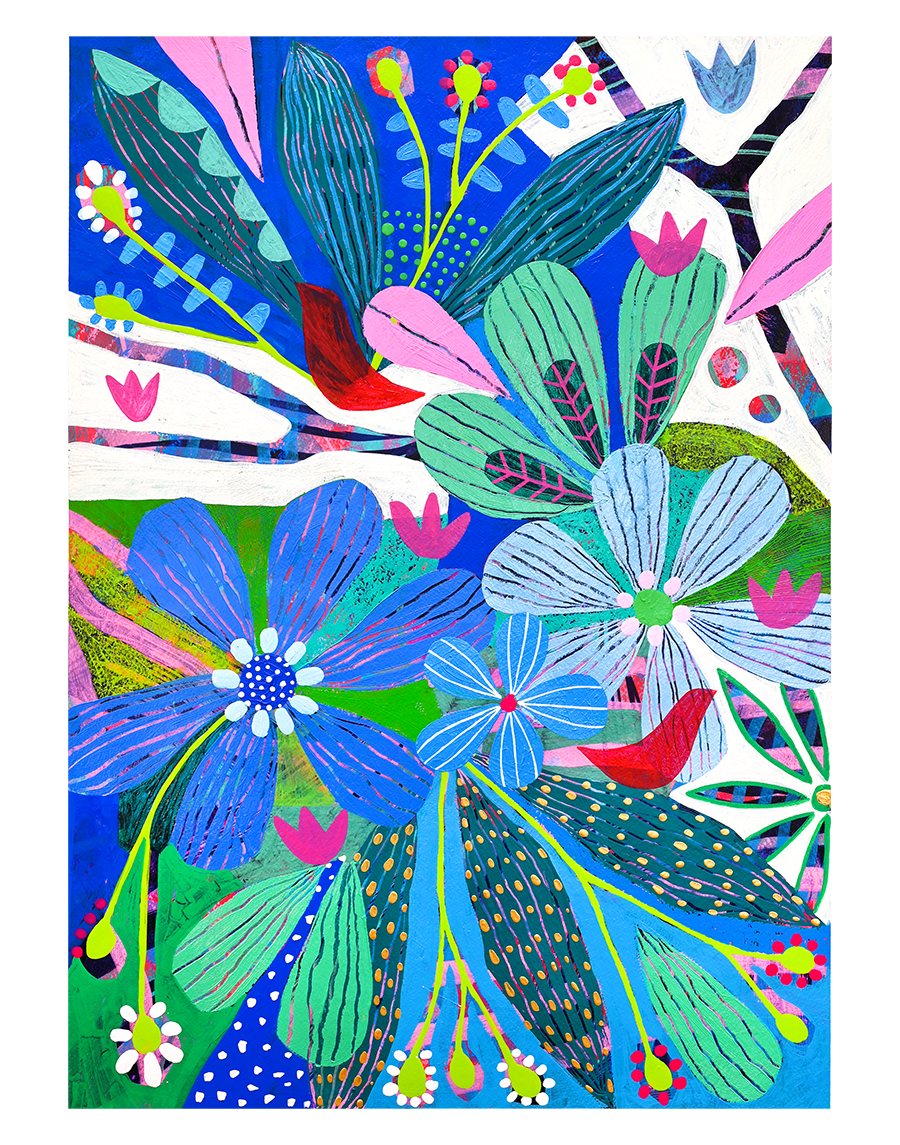 NIGHTINGALE PRINT by Marianne Angeli Rodriguez Gallery shown unframed and framed in a room setting.