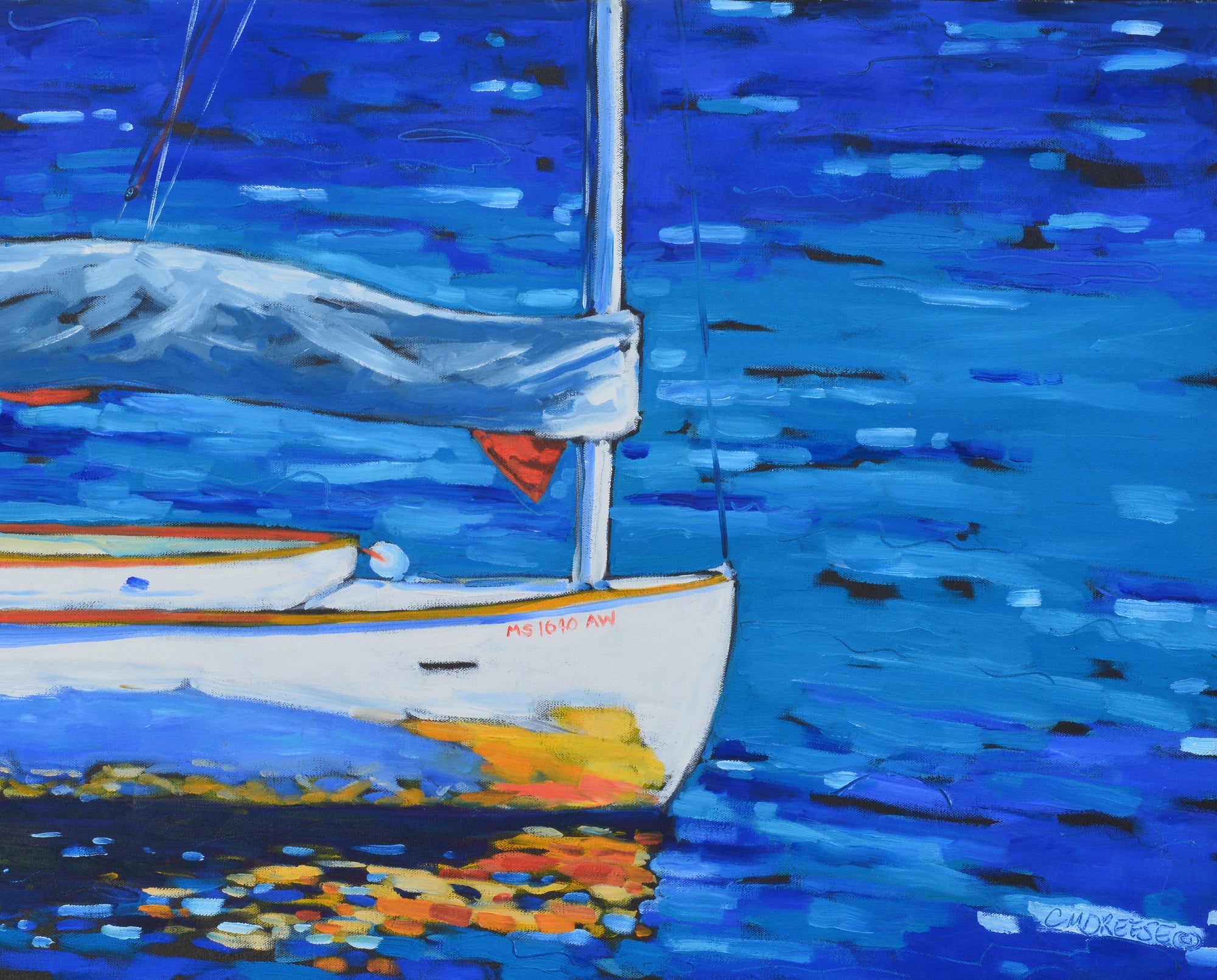"No Knots II" Original Oil Painting on Canvas by Dreese Fine Art - main product image for Resin Society