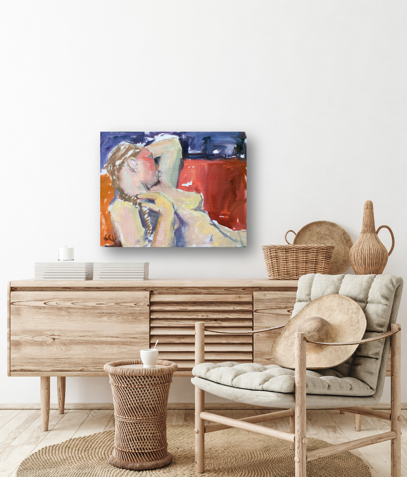 Nude Artist Enhanced Canvas Print by John Beard Collection - product image 4 for Resin Society