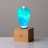 EP Light Ocean Resin LED Lamp showcasing handcrafted ocean-inspired resin design with wooden base options