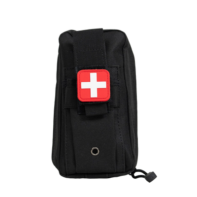 Emerge Survival On-Hand First Aid Kit (OHFAK) compact black case with organized medical supplies