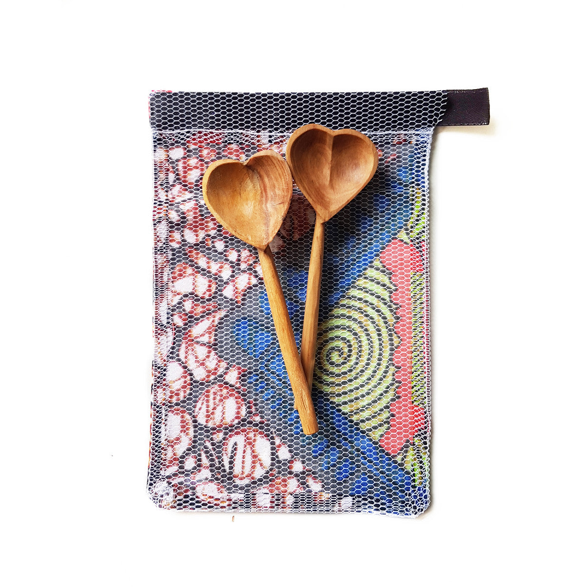 Olive Wood Heart Teaspoon Pair by Mbare Ltd - main product image for Resin Society